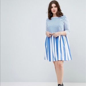 Blue & White stripe dress